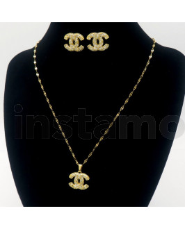 Dámský trendy set s křišťály 