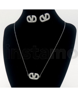 Dámský trendy set s křišťály 
