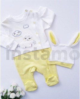 Žlutá dvoudílná bavlněná  souprava