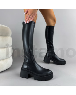 Černé vysoké kozačky