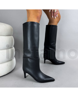 Černé vysoké kozačky