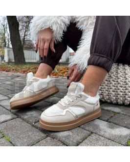 Béžové zatepelené tenisky