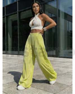 Matcha široké kalhoty