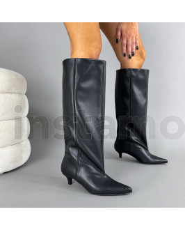 Černé vysoké kozačky