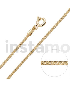 Stříbrný řetízek pozlacený růžovým zlatem