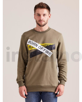 Zelená bavlněná mikina