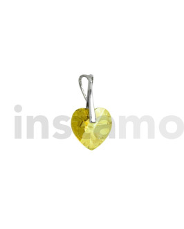 Stříbrný přívěsek srdíčko Swarovski