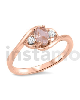 Stříbrný prsten s kamínky