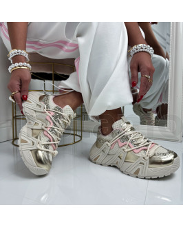 Béžovo-zlaté tenisky