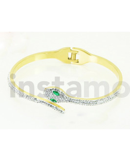 Dámský ocelový náramek had