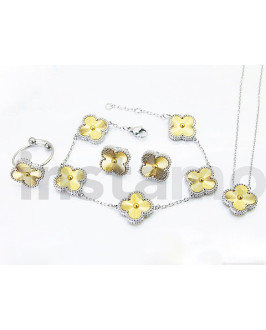 Dámská ocelová souprava s prstenem