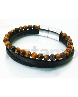 Pánský kožený náramek