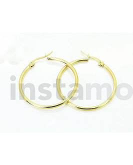 Ocelové náušnice kruhy