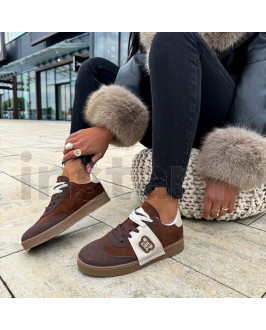 Hnědé semišové tenisky