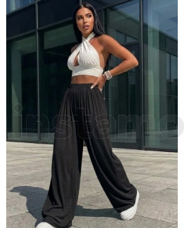 Černé široké kalhoty