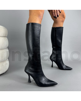 Černé vysoké kozačky