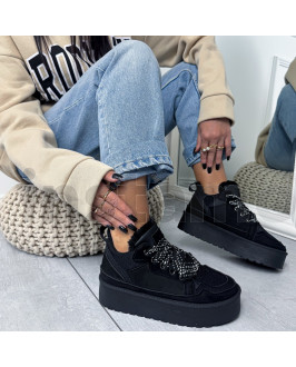 Černé zateplené tenisky