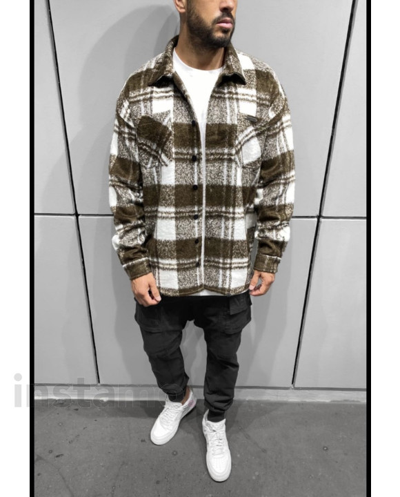 Hnědá kostkovaná košile-253726-20