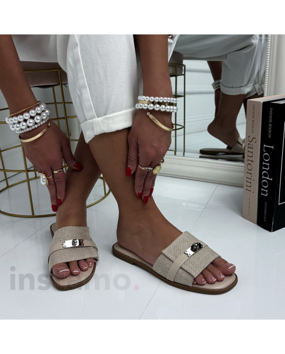 Béžové pantofle se sponou-326865-20