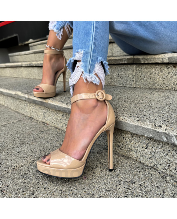 Béžové elegantní sandále na podpatku-317836-20