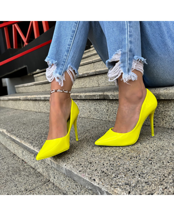 Žluté lakované lodičky-319061-20