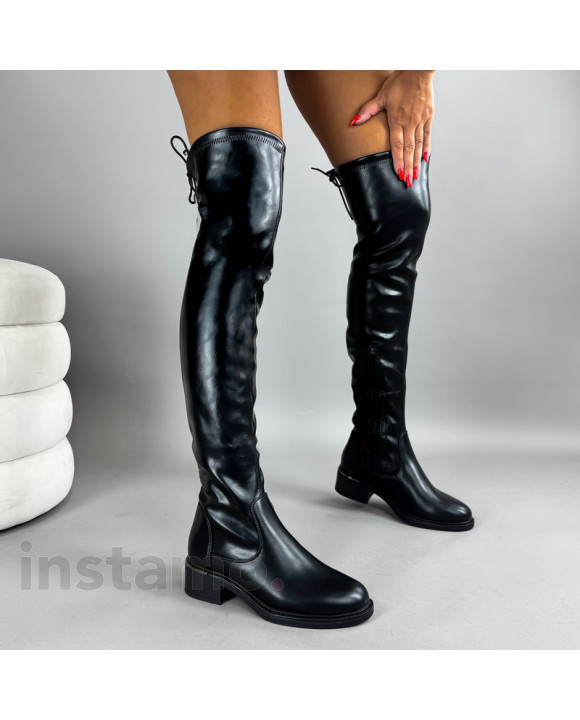 Černé vysoké kozačky-289874-20