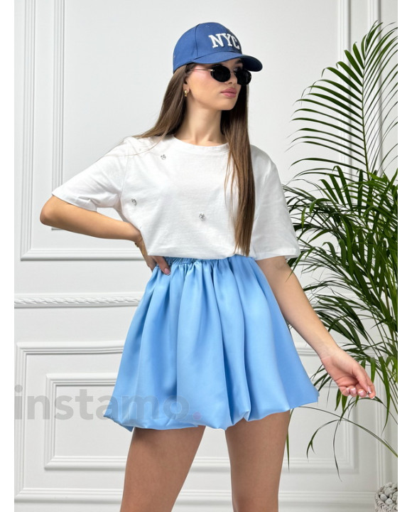 Modrá PUFFY sukně-315540-20