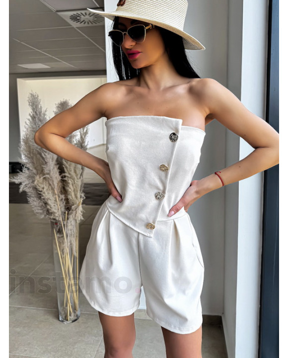 Béžový krátký overal-317966-20