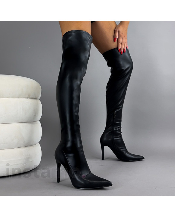 Černé vysoké kozačky-322273-20