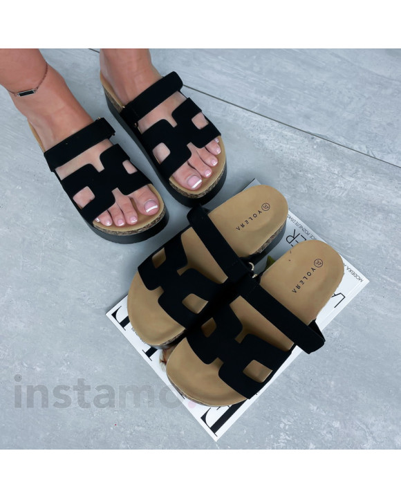 Černé pantofle na platformě-316476-20