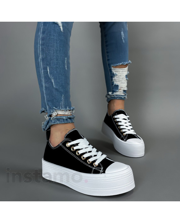 Černé plátěné tenisky-314571-20