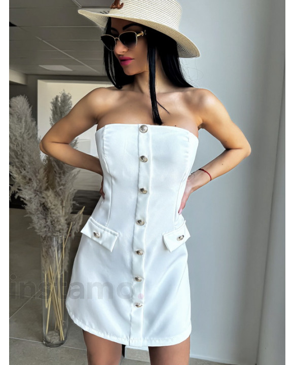 Bílé šaty bez ramínek-317974-20