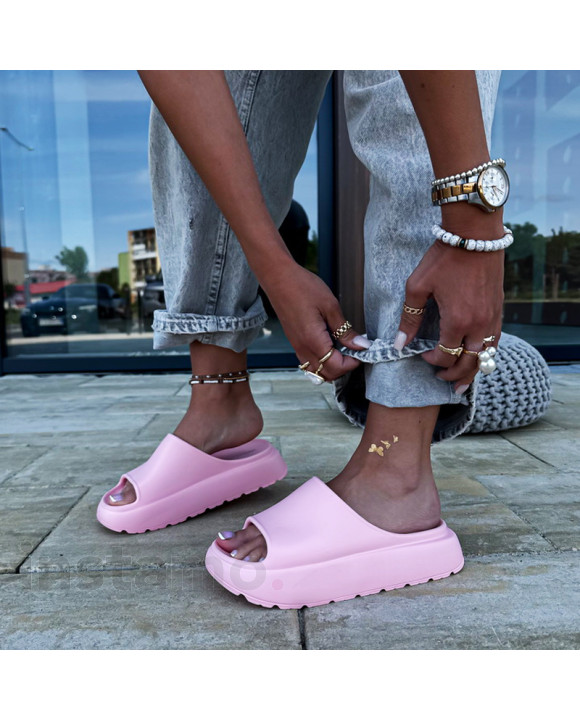 Růžové gumové pantofle-319936-20