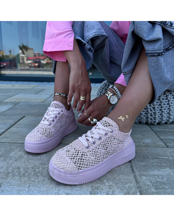 Růžové háčkované tenisky-320165-20