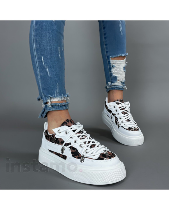 Bílé tenisky s leopardím vzorem-314513-20