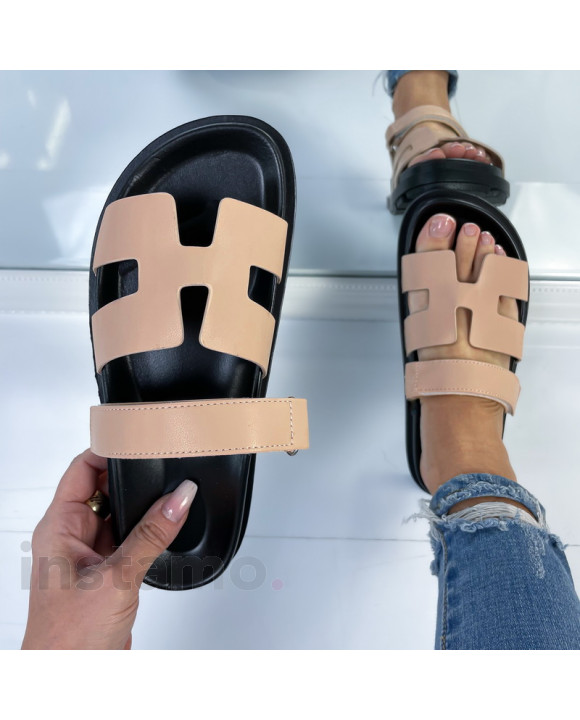 Béžové pantofle-298130-20