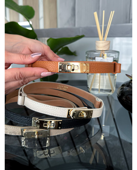 Hnědý kožený pásek-318014-20