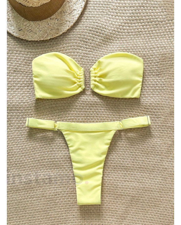 Žluté dvoudílné plavky-321013-20