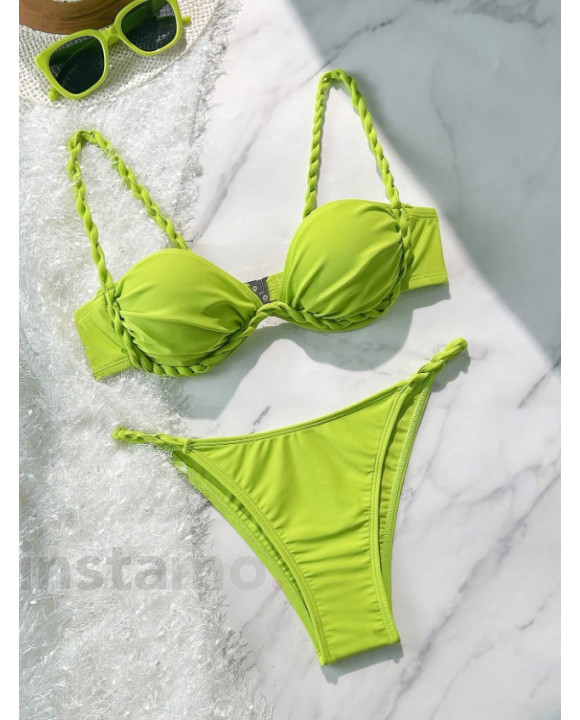 Limetkové dvoudílné plavky-321000-20