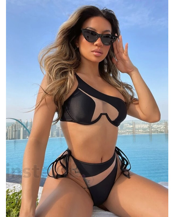 Černé kontrastně dvoudílné plavky-284235-20