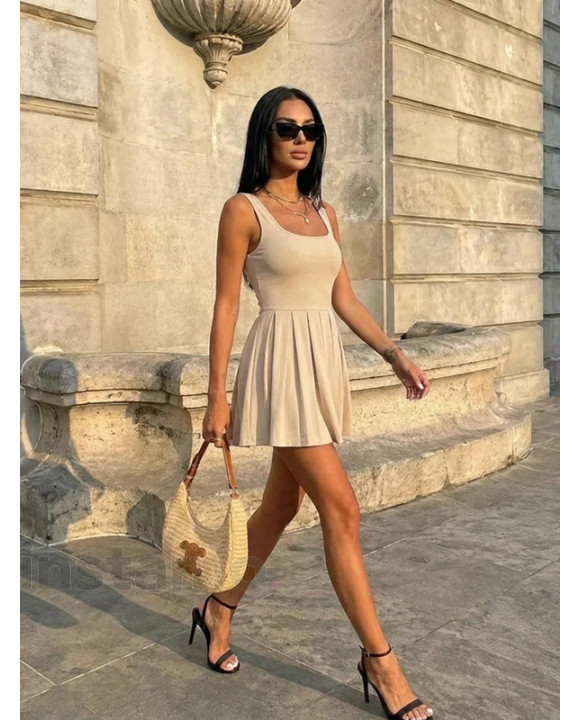 Béžové mini šaty-328940-20