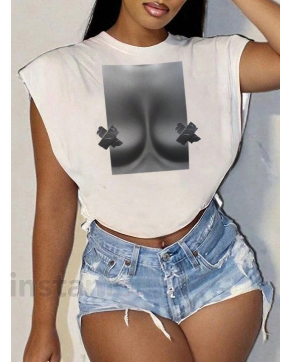 Bílé tričko KIM-304608-20