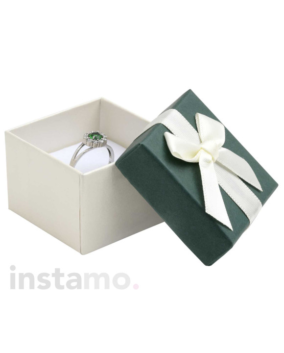 Zelená papírová dárková krabička s mašlí-278234-20