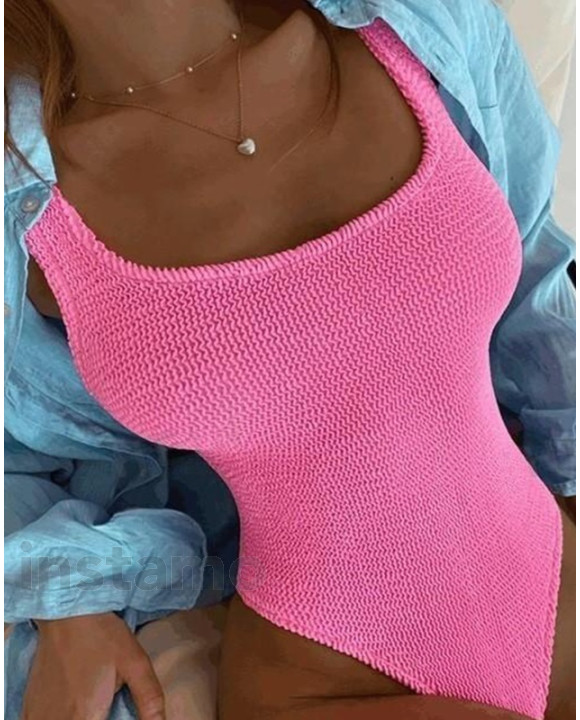 Jednodílné růžové plavky-300928-20