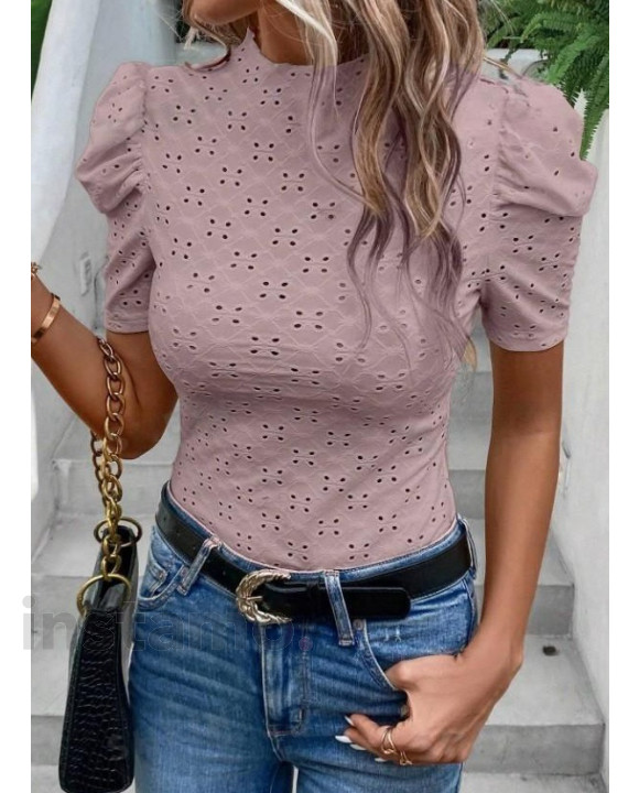 Starorůžové madeirové tričko-300852-20