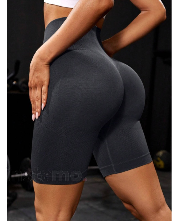 Tmavě šedé push-up kraťasy-317684-20