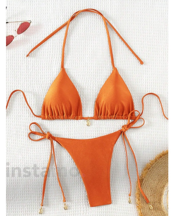 Oranžové dvoudílné plavky-318365-20