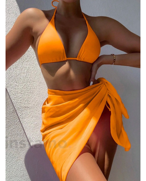 Oranžový třídílný plavkový komplet-318441-20