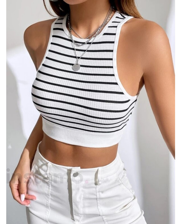Bílý proužkovaný top-285886-20