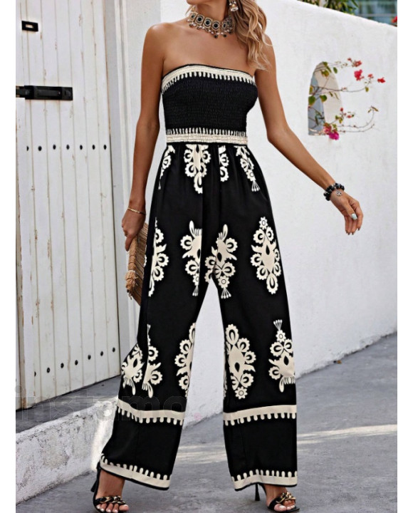 Černý vzorovaný overal-305893-20